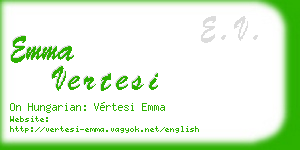 emma vertesi business card